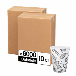 Gobelet carton 10 cl (4oz) Graffiti - 6000 gobelets