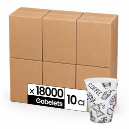 Gobelet carton 10 cl (4oz) Graffiti - 18000 gobelets