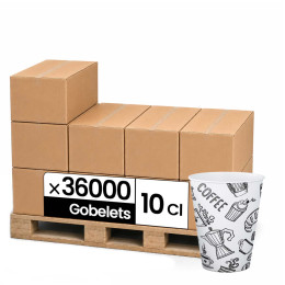Gobelet carton 10 cl (4oz) Graffiti - 36000 gobelets