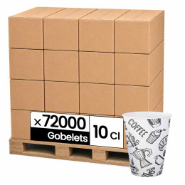 Gobelet carton 10 cl (4oz) Graffiti - 72000 gobelets (1 palette)