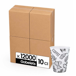 Gobelet carton 10 cl (4oz) Graffiti - 12000 gobelets