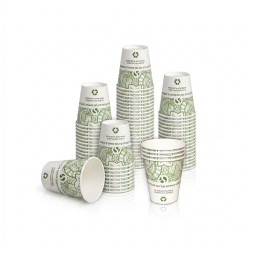 Gobelet carton 12 cl - Compostable sans plastique - 100 gobelets