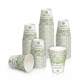 Gobelet carton 18 cl - Compostable sans plastique - 100 gobelets