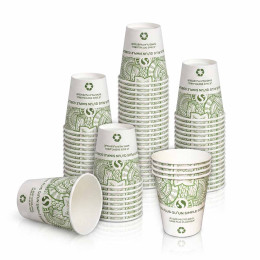 Gobelet carton 20 cl - Compostable sans plastique - 100 gobelets