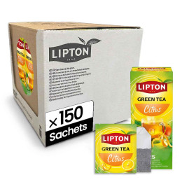 Thé Vert Lipton Agrumes - 6 boites - 150 sachets