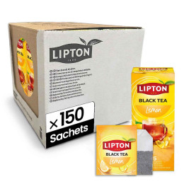 Thé Noir Lipton Citron - 6 boites - 150 sachets