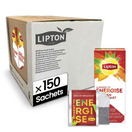 Thé Noir Lipton English Breakfast - 6 boites - 150 sachets