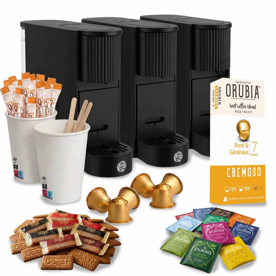 Pack Multi-Service : 3 Machines Nespresso® + Capsules de café + Consommables