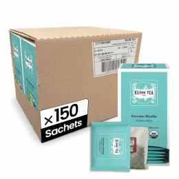 Infusion Verveine-Menthe Bio Kusmi Tea - 6 boites - 150 sachets enveloppés