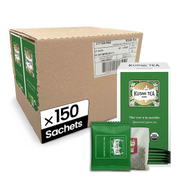 Thé Vert Menthe Bio Kusmi Tea - 6 boites - 150 sachets enveloppés