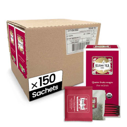 Thé Noir 4 Fruits Rouges Bio Kusmi Tea - 6 boites - 150 sachets enveloppés