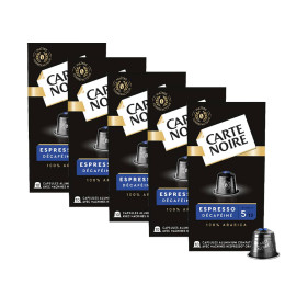 Capsule Nespresso Compatible Carte Noire Espresso Déca n°5 - 5 boites - 50 Capsules