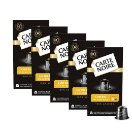 Capsule Nespresso Compatible Café Carte Noire Lungo Classique n°6 - 5 boites - 50 capsules