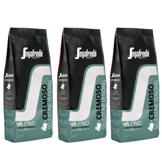 Café en Grains Segafredo Selezione Cremoso Vending - 3 paquets - 3 Kg
