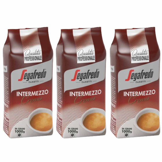 Café en Grains Segafredo Intermezzo Crema - 3 paquets - 3 Kg