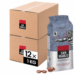 Café en Grains San Marco 100% Arabica - 12 paquets - 12 Kg