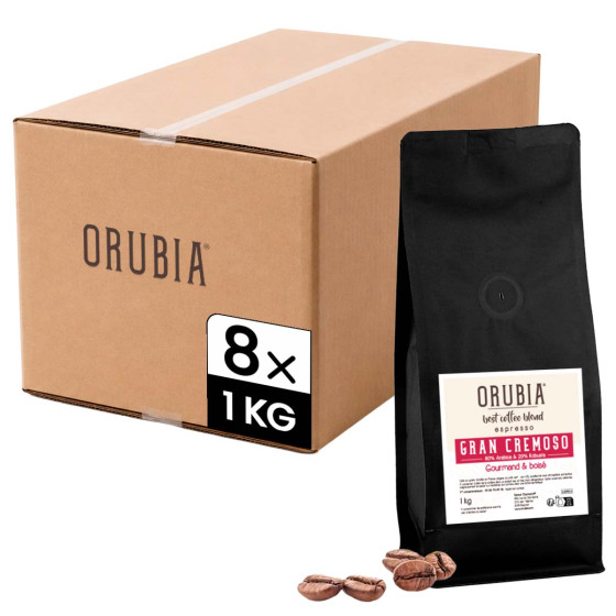 Café en Grains Orubia Gran Cremoso - 8 paquets - 8 Kg