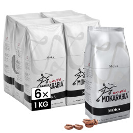 Café en Grains Mokarabia Moka - 6 paquets - 6 Kg