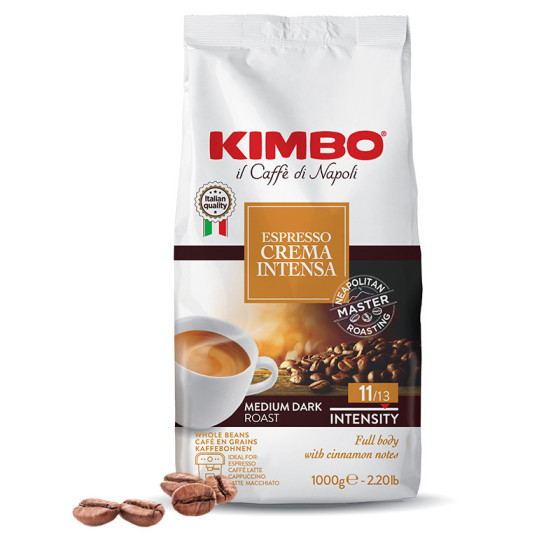 Café en Grains Kimbo Crema Intensa - 6 paquets - 6 Kg