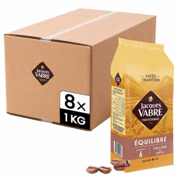 Café en Grains Jacques Vabre Equilibré - 8 paquets - 8 Kg