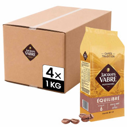 Café en Grains Jacques Vabre Equilibré - 4 paquets - 4 Kg