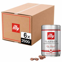 Café en Grains illy Espresso Classico - 6 boîtes - 1,5 Kg