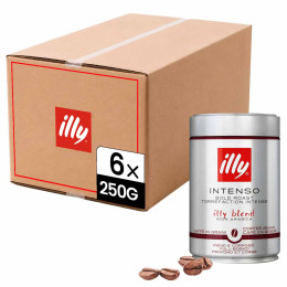 Café en Grains illy Espresso Intenso - 6 boîtes - 1,5 Kg