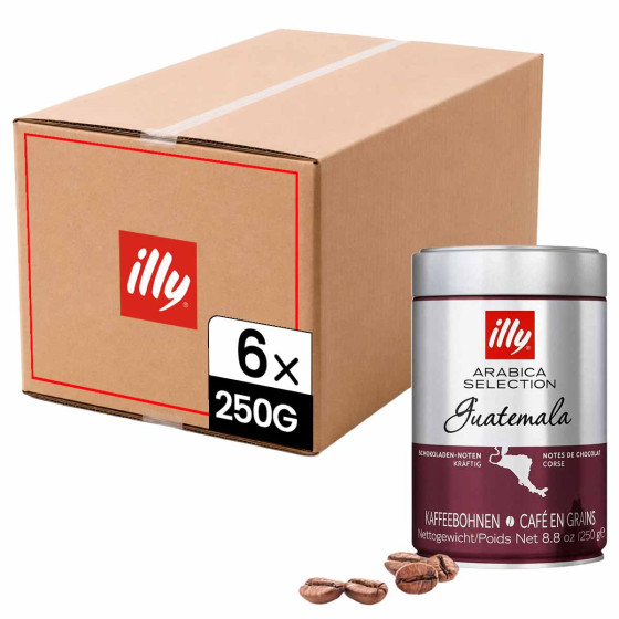 Café en Grains illy Espresso Sélection Guatemala - 6 boîtes - 1,5 Kg