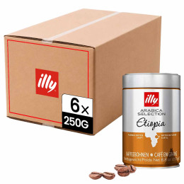Café en Grains illy Espresso Sélection Ethiopie - 6 boîtes - 1,5 Kg