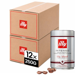 Café en Grains illy Espresso Intenso - 12 boîtes - 3 Kg