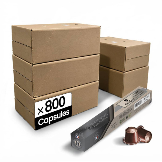 Capsule Nespresso Compatible Café Orbica Moka - 80 tubes - 800 capsules