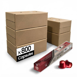 Capsule Nespresso Compatible Café Orbica Intenso - 80 tubes - 800 capsules