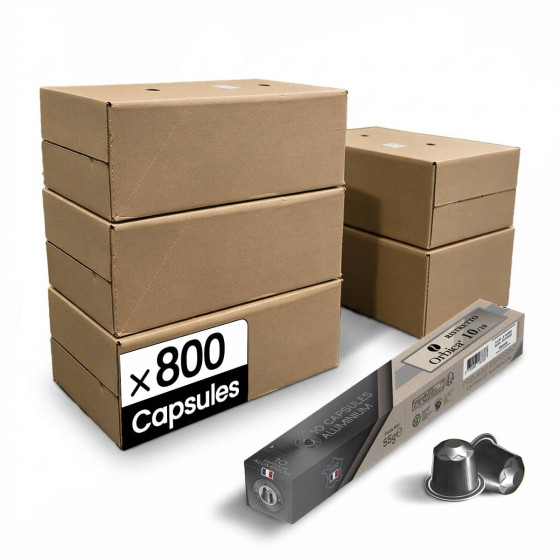 Capsule Nespresso Compatible Café Orbica Ristretto - 80 tubes - 800 capsules