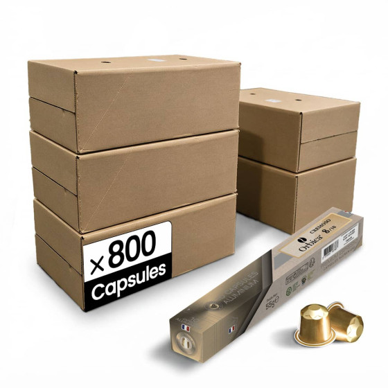 Capsule Nespresso Compatible Café Orbica Cremoso - 80 tubes - 800 capsules