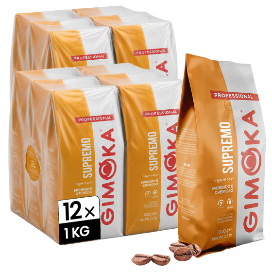 Café en Grains Gimoka Supremo - 12 paquets - 12 Kg