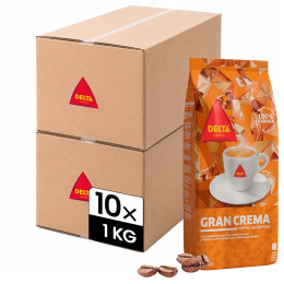 Café en Grains Delta Cafés Gran Crema - 10 paquets - 10 Kg