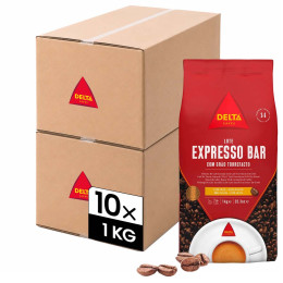 Café en Grains Delta Cafés Expresso Bar - 10 paquets - 10 Kg