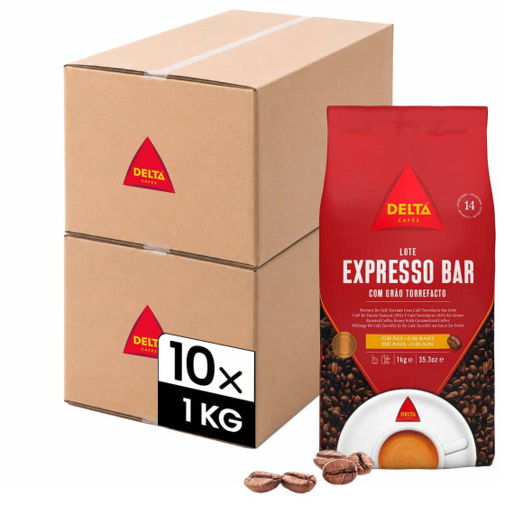 Café en Grains Delta Cafés Expresso Bar - 10 paquets - 10 Kg