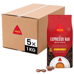Café en Grains Delta Cafés Expresso Bar - 5 paquets - 5 Kg