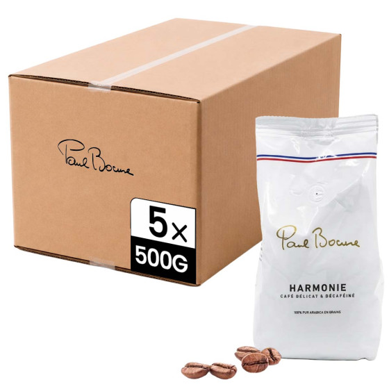 Café en Grains Décaféiné Paul Bocuse Harmonie - 5 paquets - 2,5 Kg