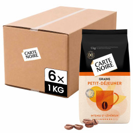 Café en Grains Carte Noire Petit-Déjeuner - 6 paquets - 6 Kg