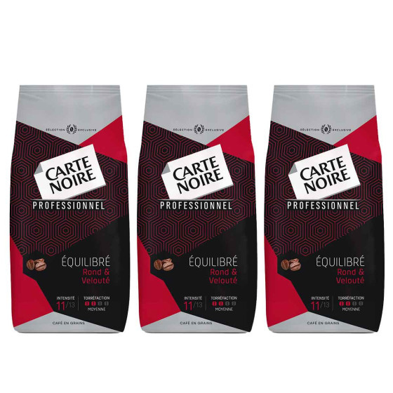Café en Grains Carte Noire Equilibré - 3 paquets - 3 Kg