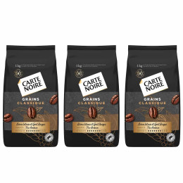 Café en Grains Carte Noire Classique - 3 paquets - 3 Kg