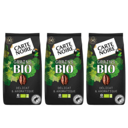 Café en Grains Bio Carte Noire - 3 paquets - 3 Kg