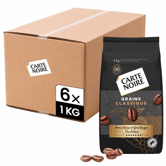 Café en Grains Carte Noire Classique - 6 paquets - 6 Kg