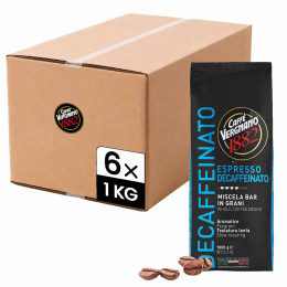 Café en Grains Caffe Vergnano 1882 Espresso Decaffeinato - 6 paquets - 6 Kg