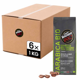 Café en Grains Bio Caffe Vergnano 1882 Organic - 6 paquets - 6 Kg