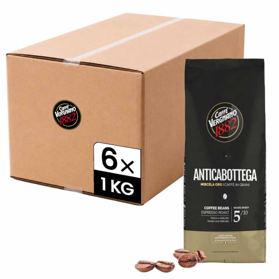 Café en Grains Caffe Vergnano 1882 Antica Bottega - 6 paquets - 6 Kg