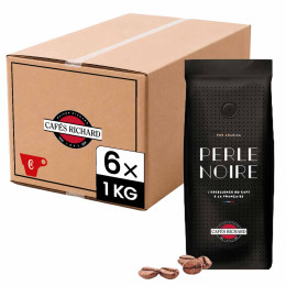 Café en Grains Cafés Richard Perle Noire - 6 paquets - 6 Kg