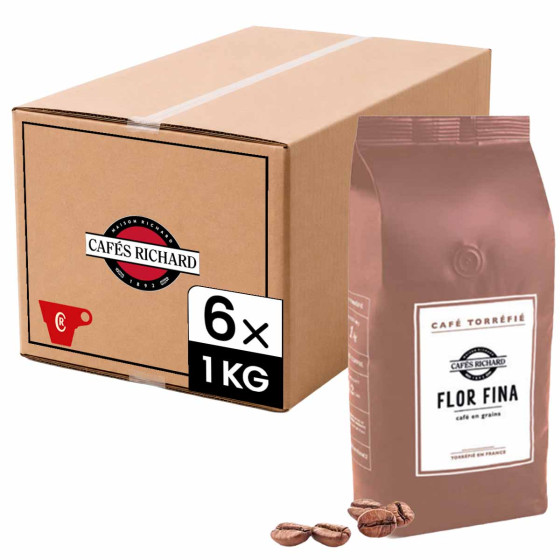 Café en Grains Cafés Richard Flor Fina - 6 paquets - 6 Kg
